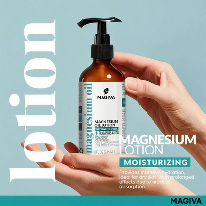 Magiva Magnesium Oil Spray (12 oz) + Body Massage Lotion Set 8oz